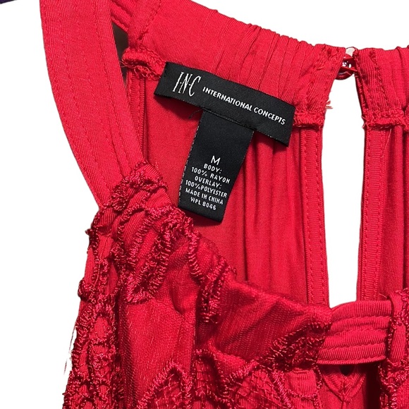 Never Worn! INC, Red, size M top. - Picture 3 of 5